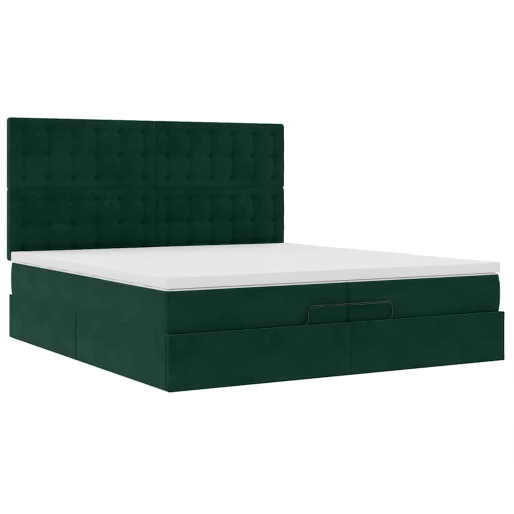 Ottoman bed met matrassen en LED's 200x200cm fluweel – afbeelding 7