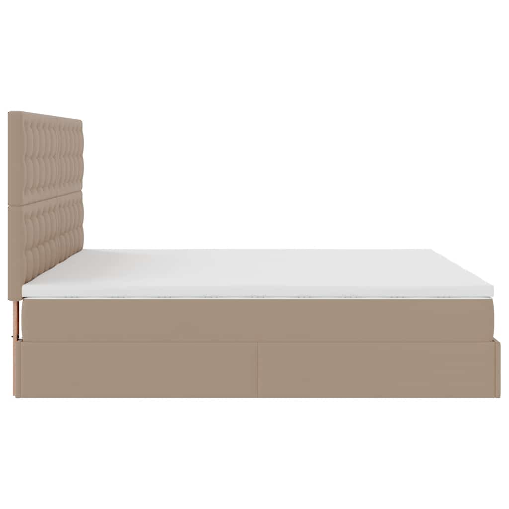 Bed poef met matrassen en LED's 180x200cm kunstleer – afbeelding 12