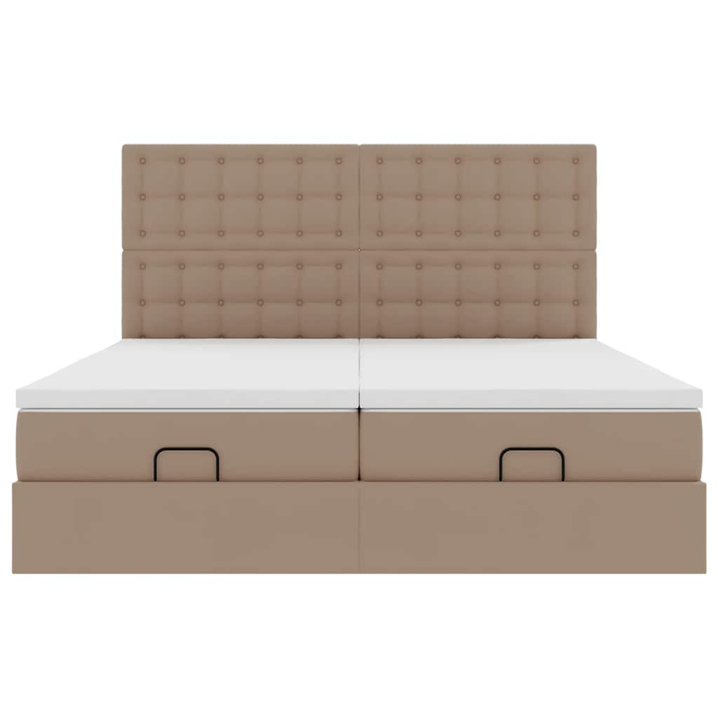 Bed poef met matrassen en LED's 180x200cm kunstleer – afbeelding 8