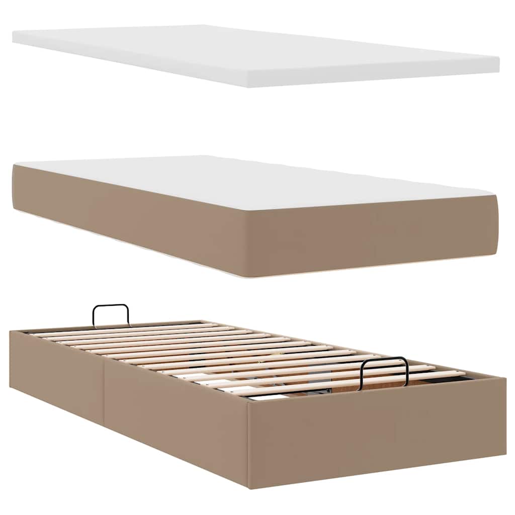 Bed poef met matrassen en LED's 180x200cm kunstleer – afbeelding 9