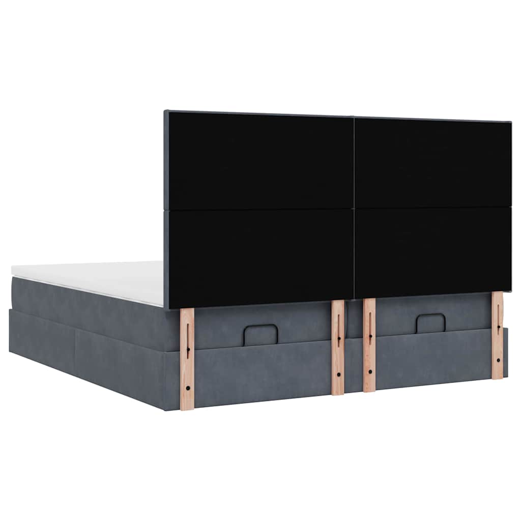 Ottoman bed met matrassen en LED's 180x200cm fluweel – afbeelding 10