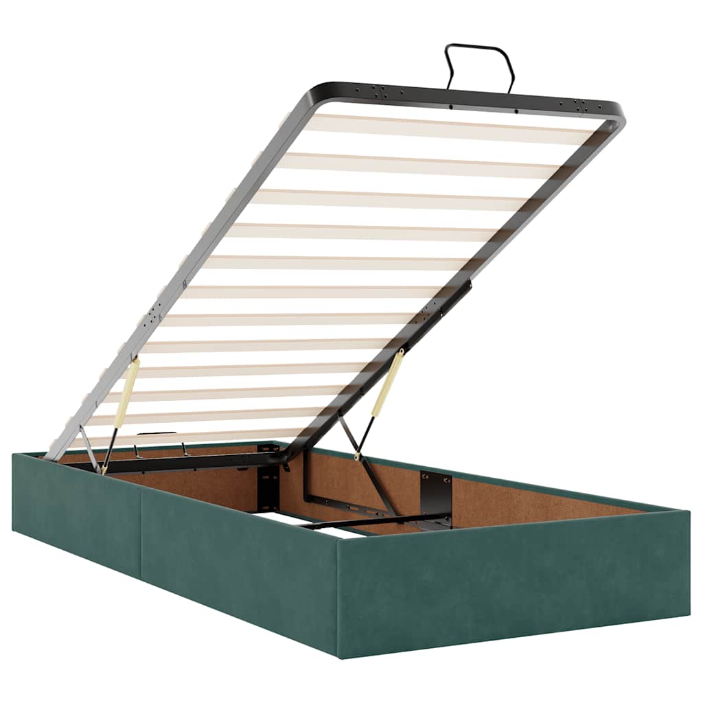 Ottoman bed met matrassen en LED's 200x200cm fluweel – afbeelding 11
