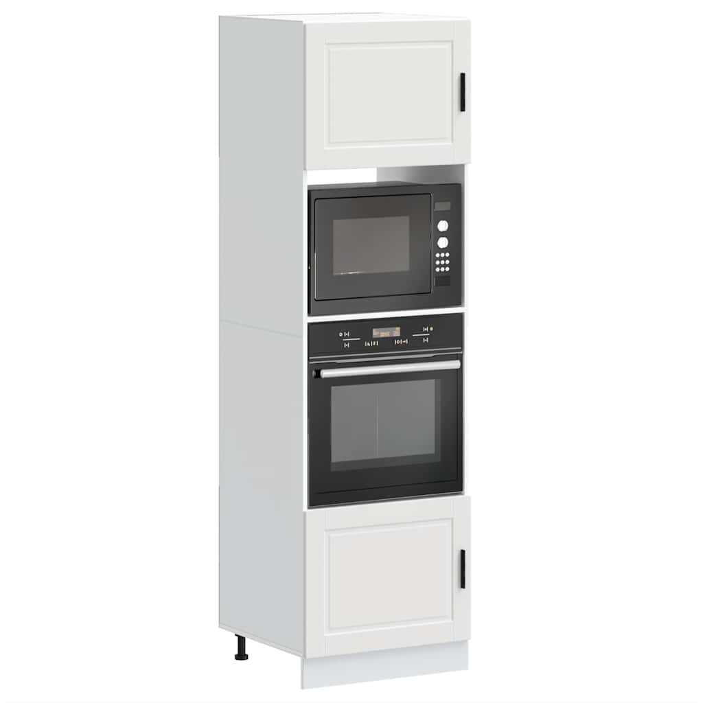Ovenkasten 2 st Porto bewerkt hout wit