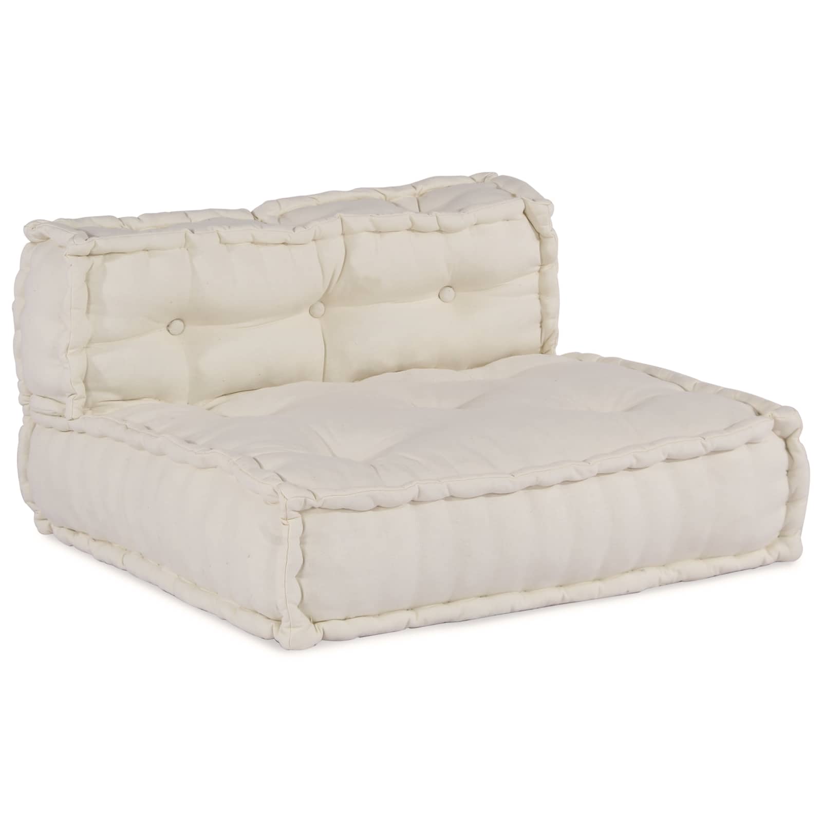 Modulair Sofabet 3 pcs Crèmekleurig Stof – afbeelding 2