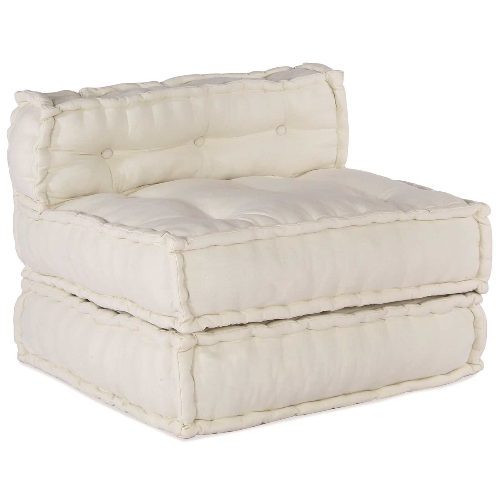 Modulair Sofabet 4 pcs Crèmekleurig Stof – afbeelding 2