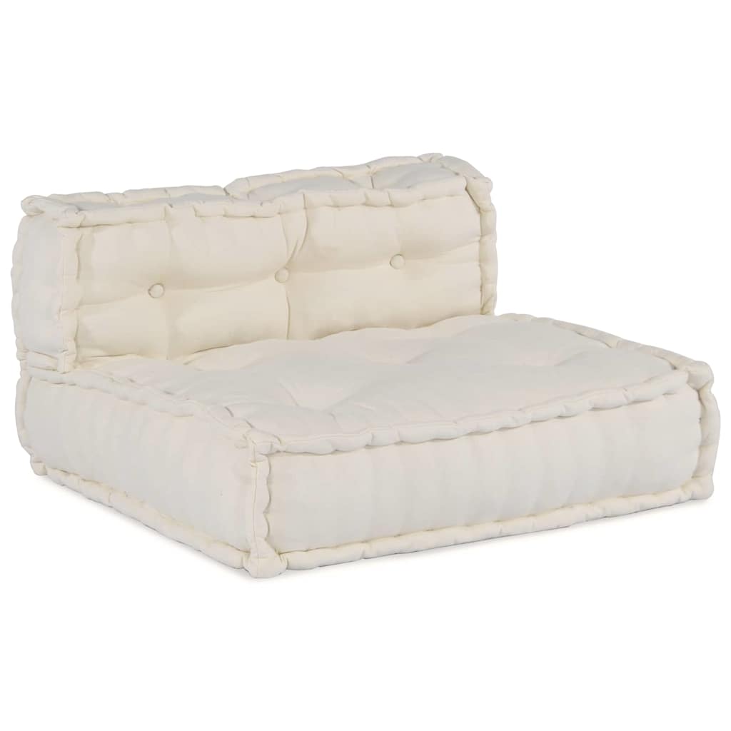 Modulair Sofabet 4 pcs Crèmekleurig Stof – afbeelding 2