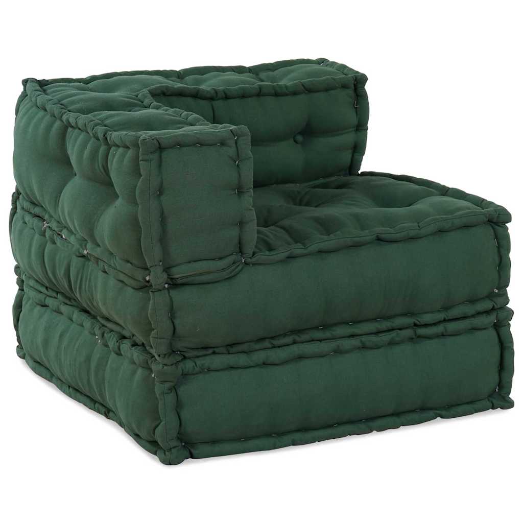 Modulair Sofabet 3 pcs Groen Stof – afbeelding 2