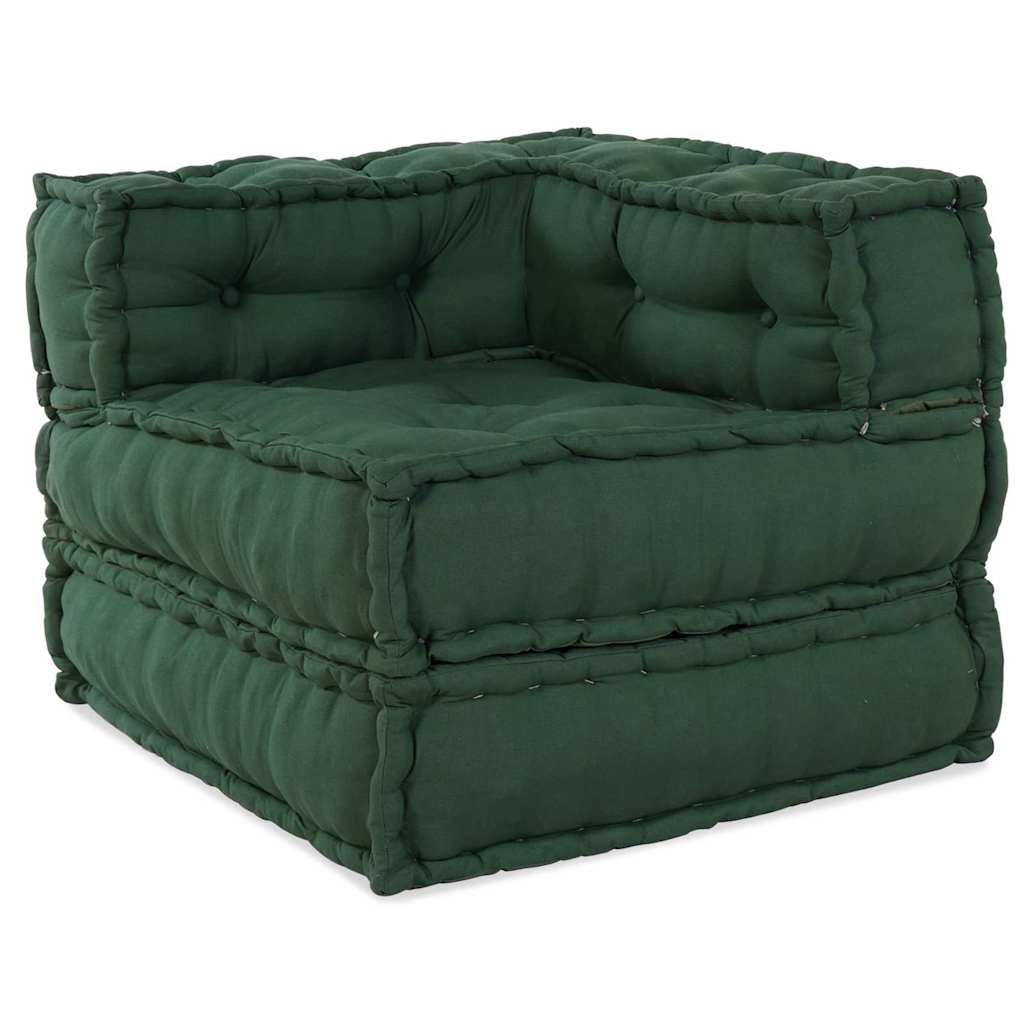 Modulair Sofabet 3 pcs Groen Stof – afbeelding 4