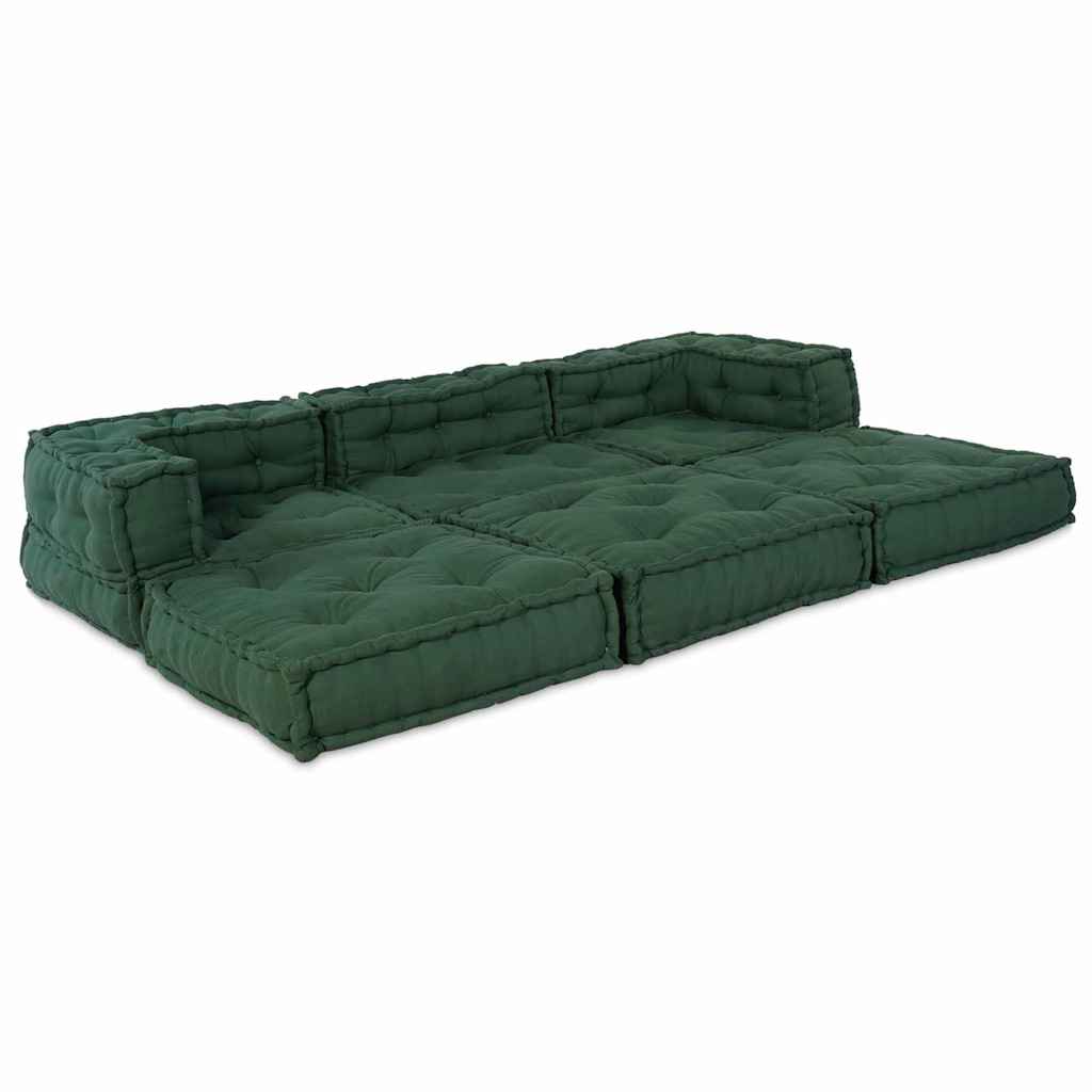 Modulair Sofabet 3 pcs Groen Stof – afbeelding 6