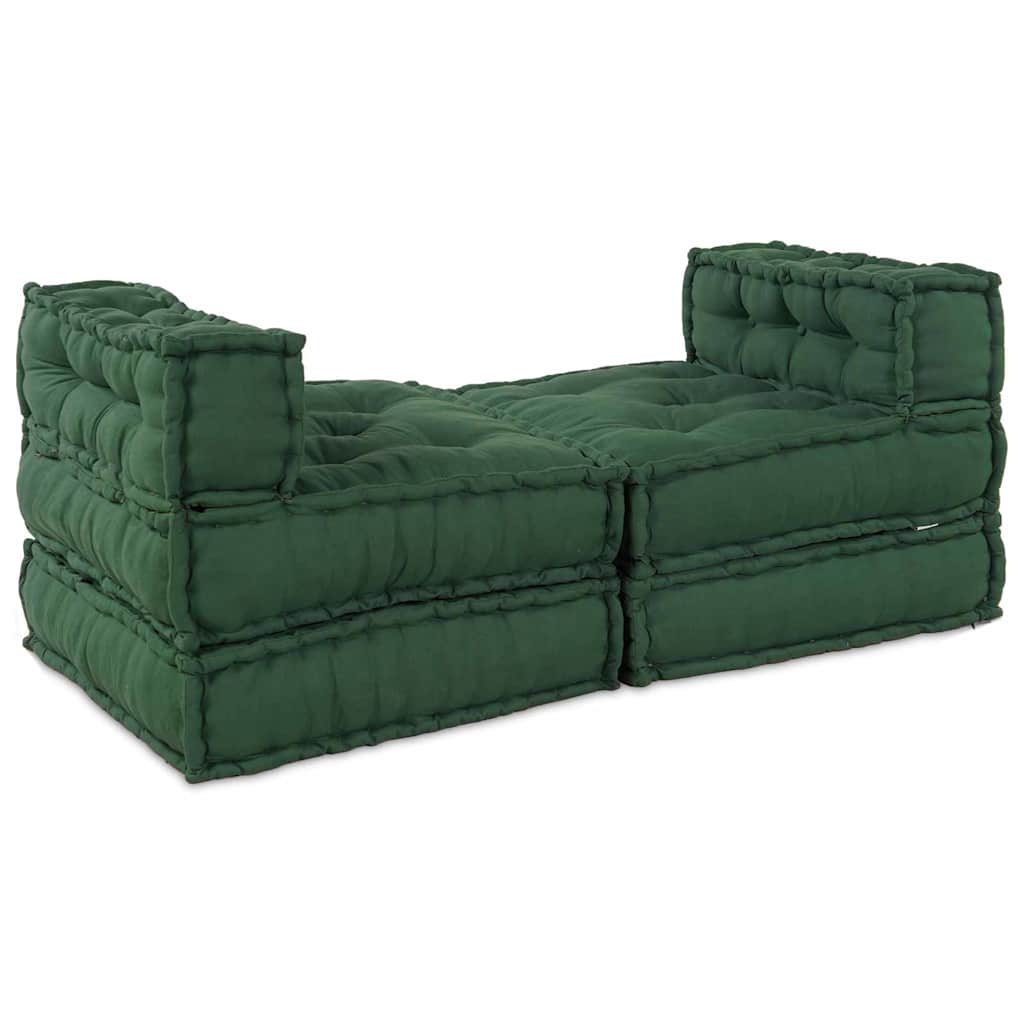 Modulair Sofabet 4 pcs Groen Stof – afbeelding 6