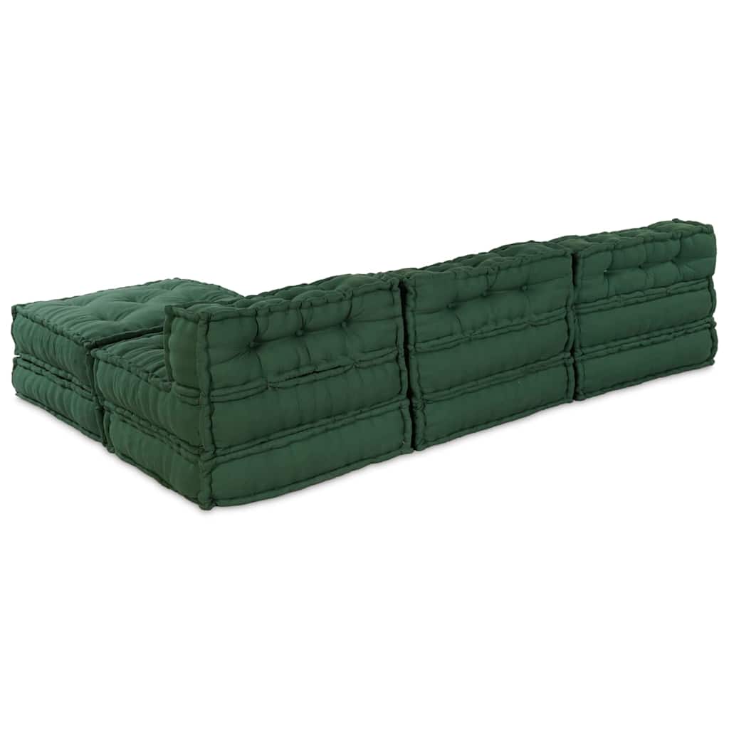 Modulair Sofabet 4 pcs Groen Stof – afbeelding 7