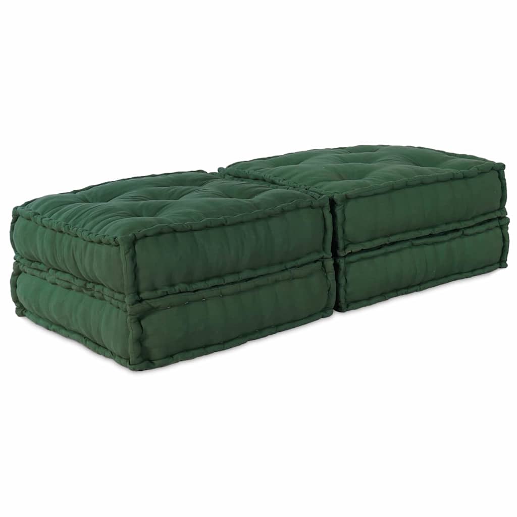 Modulair Sofabet 2 pcs Groen 140 x 70 x 36 cm Stof – afbeelding 1