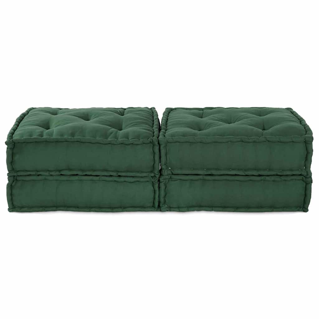 Modulair Sofabet 2 pcs Groen 140 x 70 x 36 cm Stof – afbeelding 5
