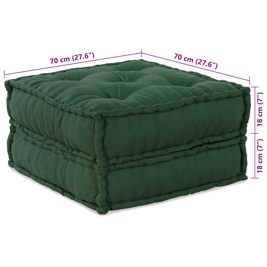 Modulair Sofabet 2 pcs Groen 140 x 70 x 36 cm Stof – afbeelding 9