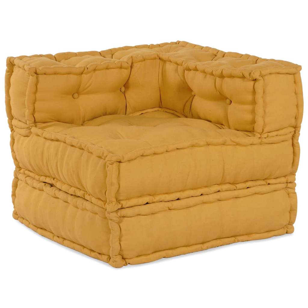 Modulair Sofabet 2 pcs Geel 140 x 70 x 56 cm Stof – afbeelding 5
