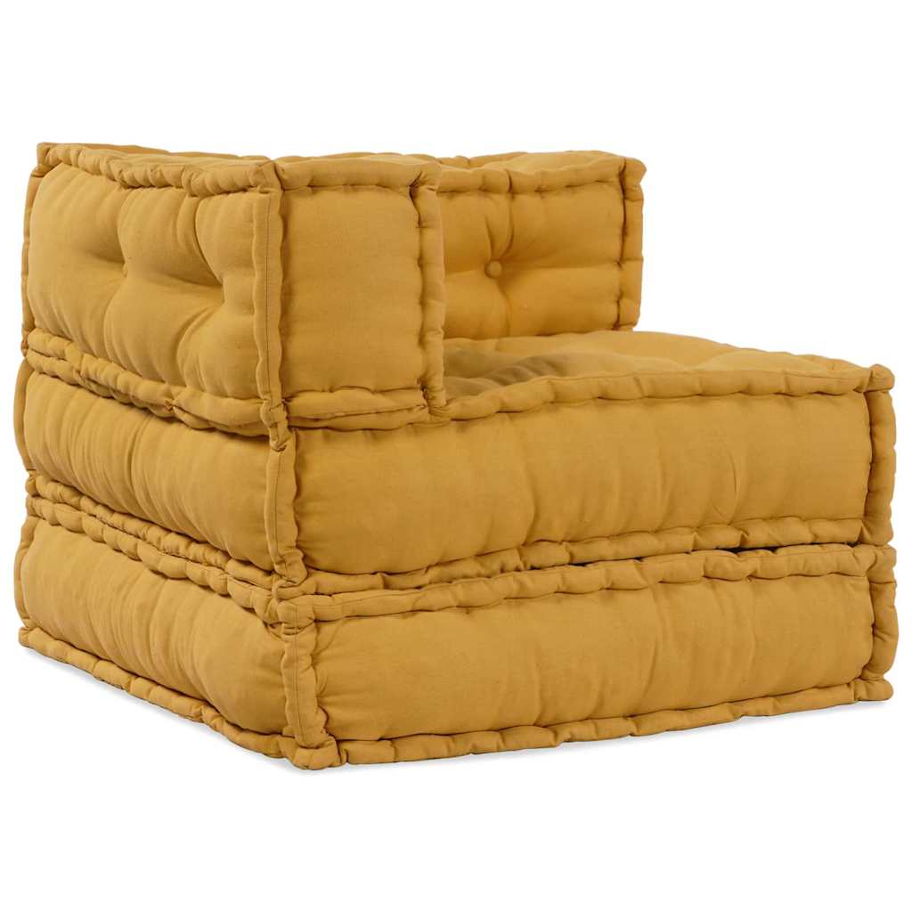 Modulair Sofabet 2 pcs Geel 140 x 70 x 56 cm Stof – afbeelding 6