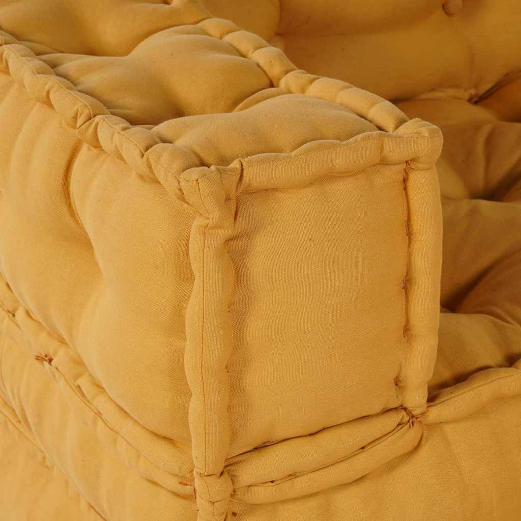Modulair Sofabet 3 pcs Geel Stof – afbeelding 11