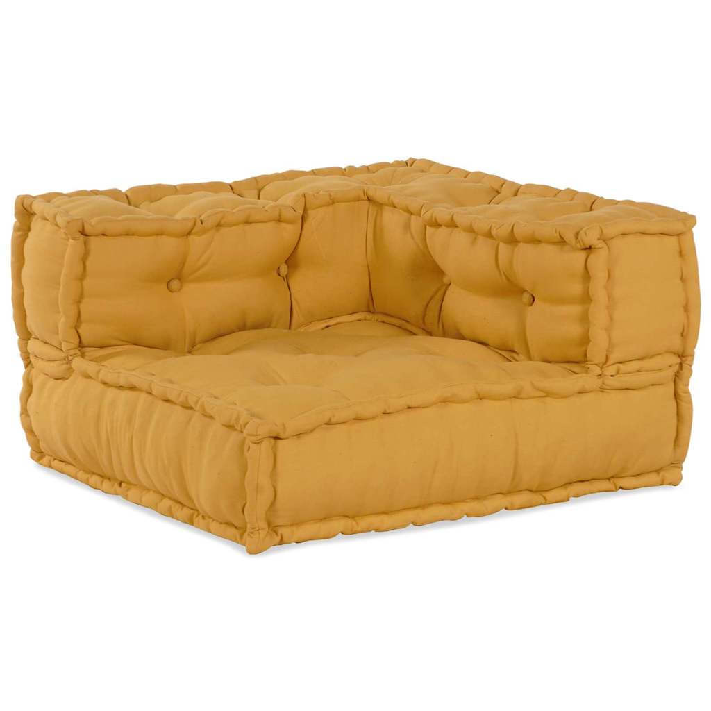 Modulair Sofabet 3 pcs Geel Stof – afbeelding 2