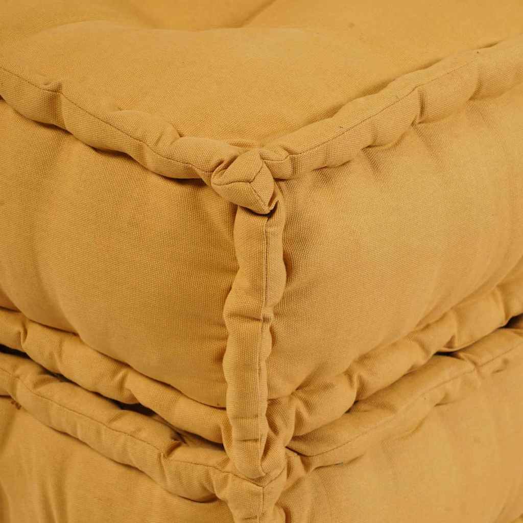 Modulair Sofabet 3 pcs Geel Stof – afbeelding 9