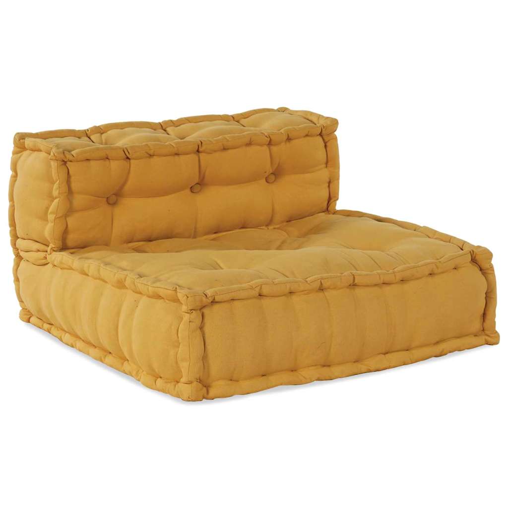 Modulair Sofabet 4 pcs Geel Stof – afbeelding 3
