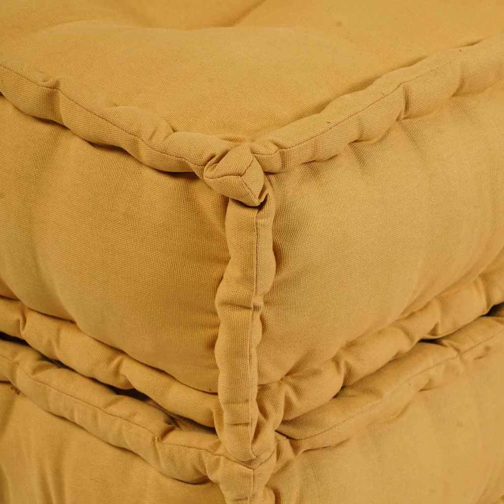 Modulair Sofabet 4 pcs Geel Stof – afbeelding 9