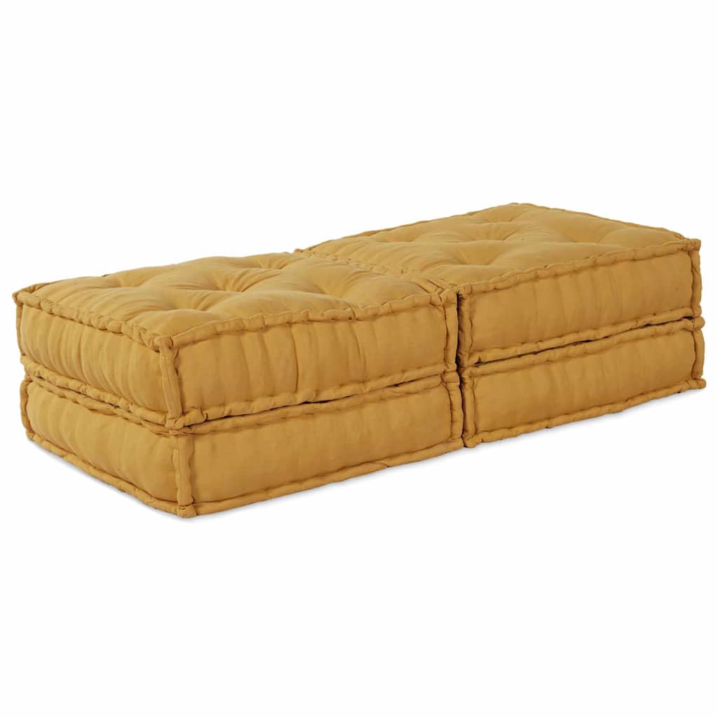 Modulair Sofabet 2 pcs Geel 140 x 70 x 36 cm Stof