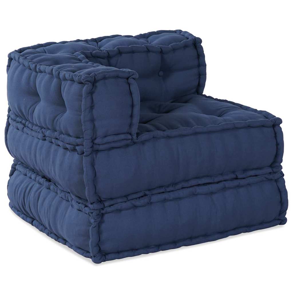 Modulair Sofabet 3 pcs Indigo Stof – afbeelding 3