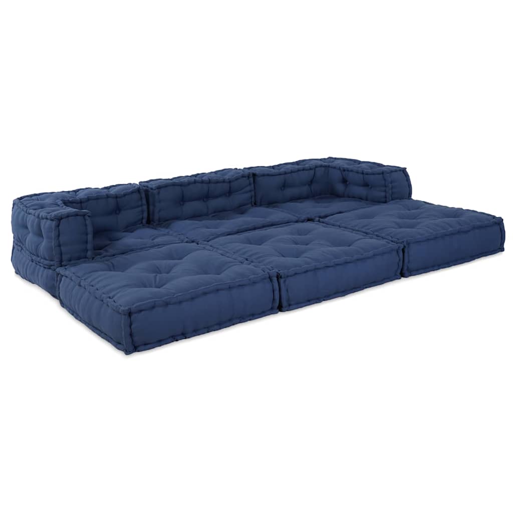 Modulair Sofabet 3 pcs Indigo Stof – afbeelding 8