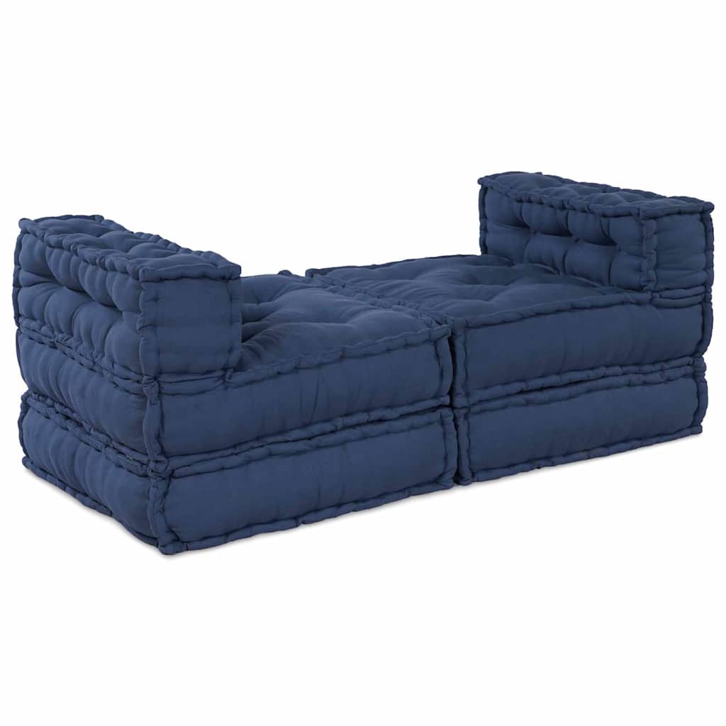 Modulair Sofabet 4 pcs Indigo Stof – afbeelding 2