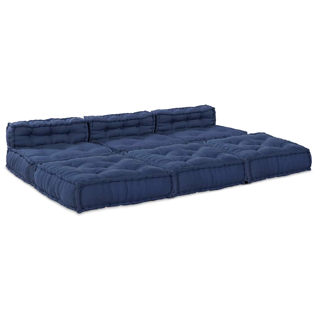Modulair Sofabet 4 pcs Indigo Stof – afbeelding 3