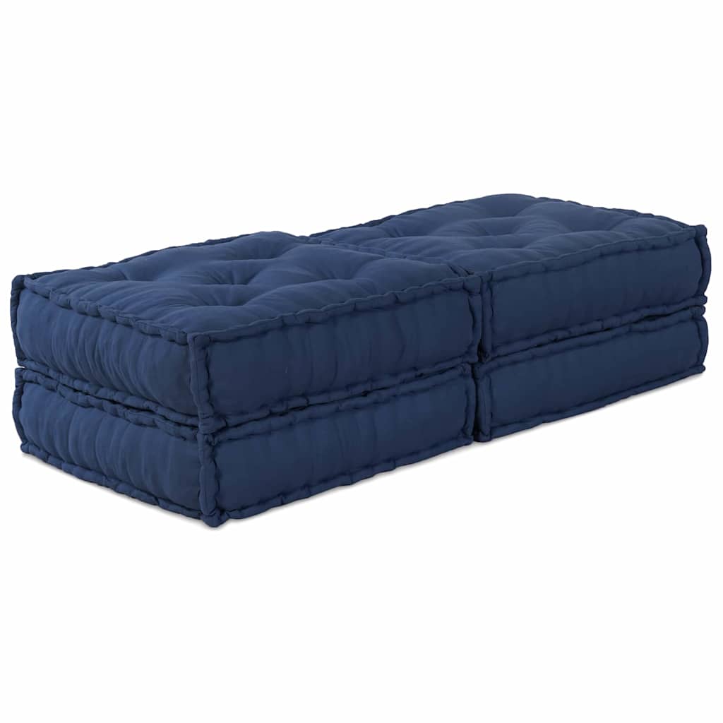 Modulair Sofabet 2 pcs Indigo 140 x 70 x 36 cm Stof – afbeelding 1