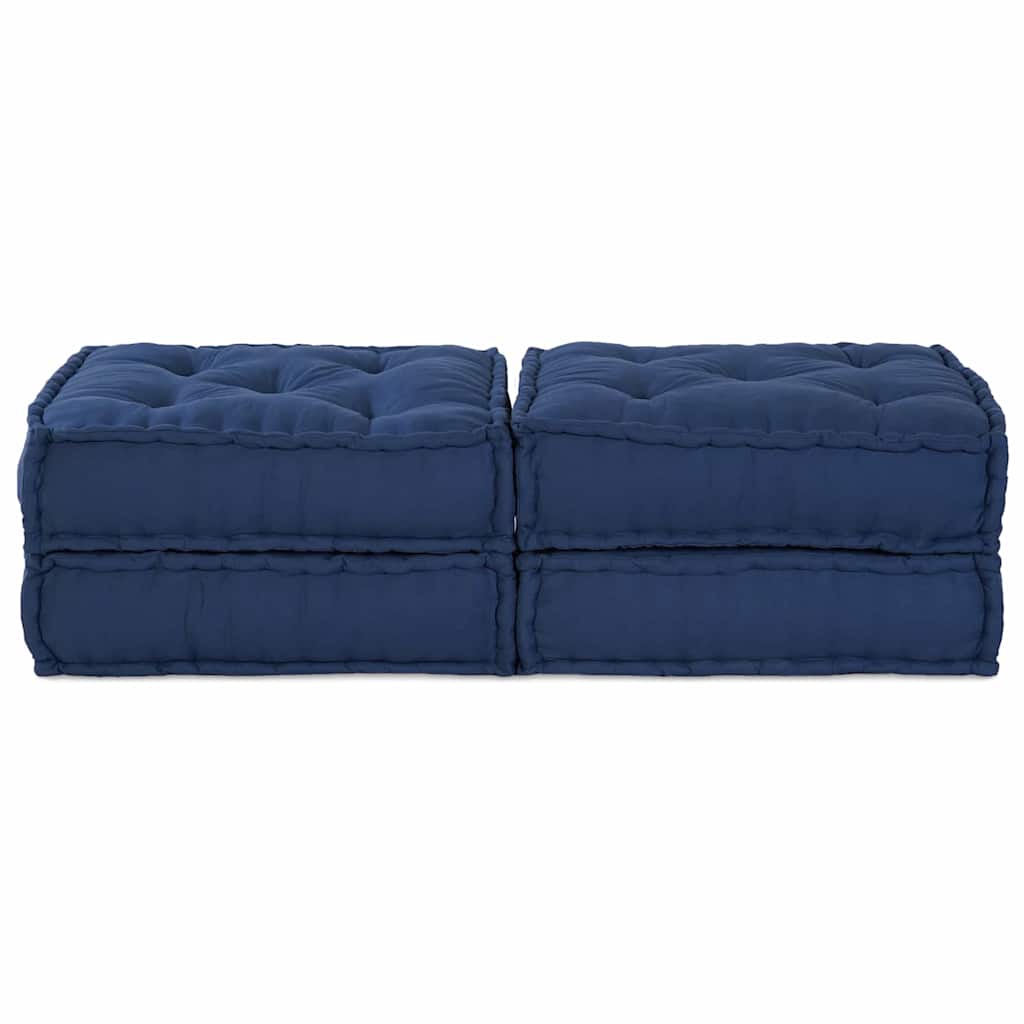 Modulair Sofabet 2 pcs Indigo 140 x 70 x 36 cm Stof – afbeelding 5