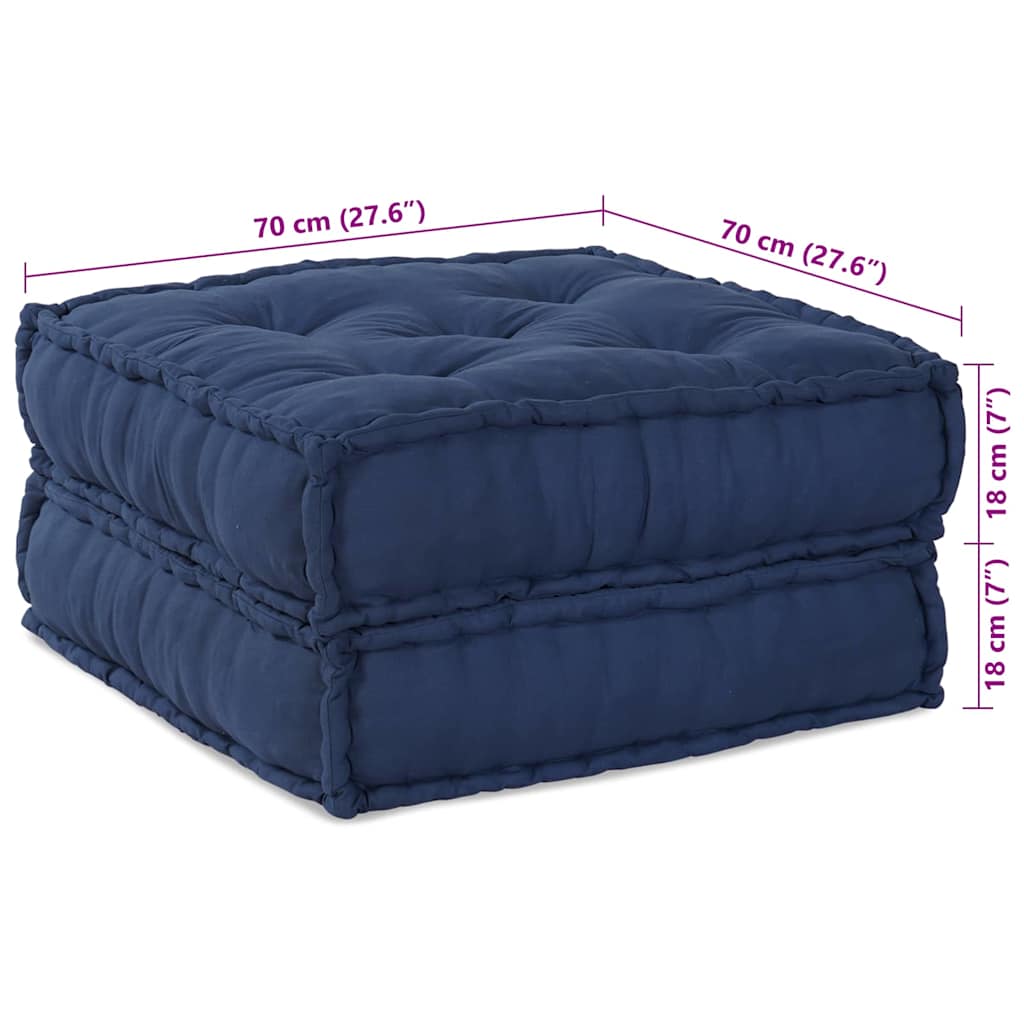 Modulair Sofabet 2 pcs Indigo 140 x 70 x 36 cm Stof – afbeelding 9