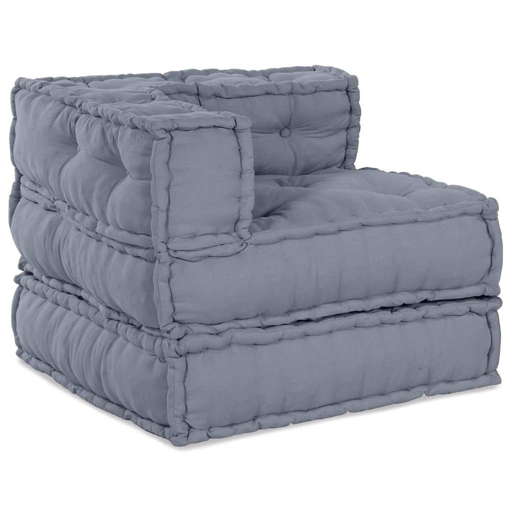Modulair Sofabet 2 pcs Grijs 140 x 70 x 56 cm Stof – afbeelding 3