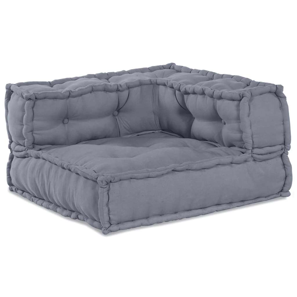 Modulair Sofabet 2 pcs Grijs 140 x 70 x 56 cm Stof – afbeelding 4