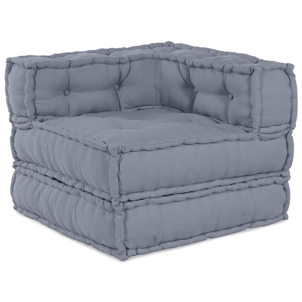 Modulair Sofabet 3 pcs Grijs Stof – afbeelding 6