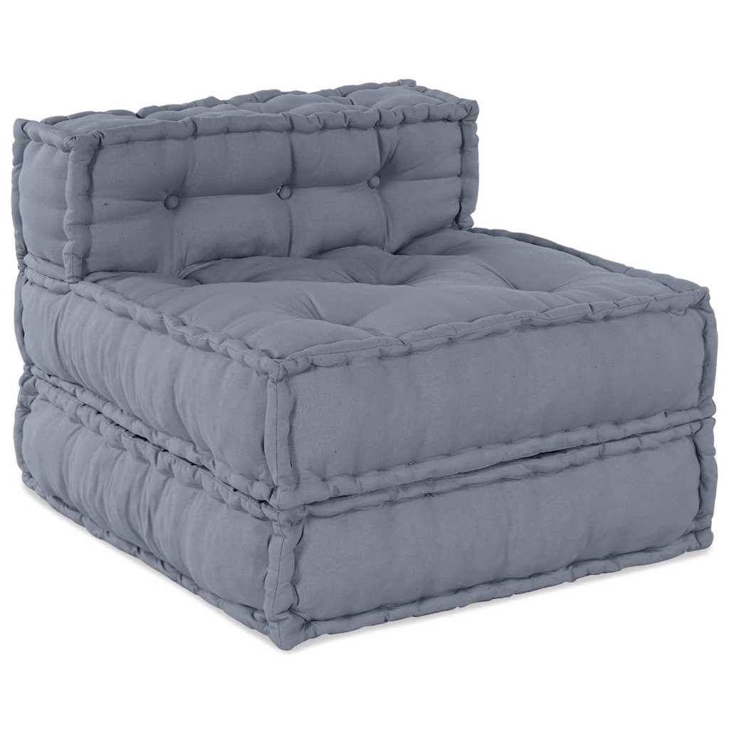 Modulair Sofabet 4 pcs Grijs Stof – afbeelding 5