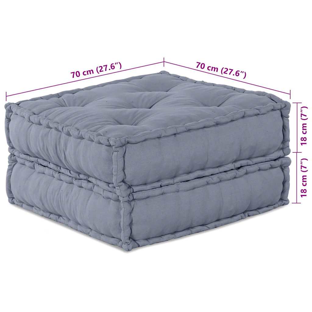 Modulair Sofabet 2 pcs Grijs 140 x 70 x 36 cm Stof – afbeelding 9