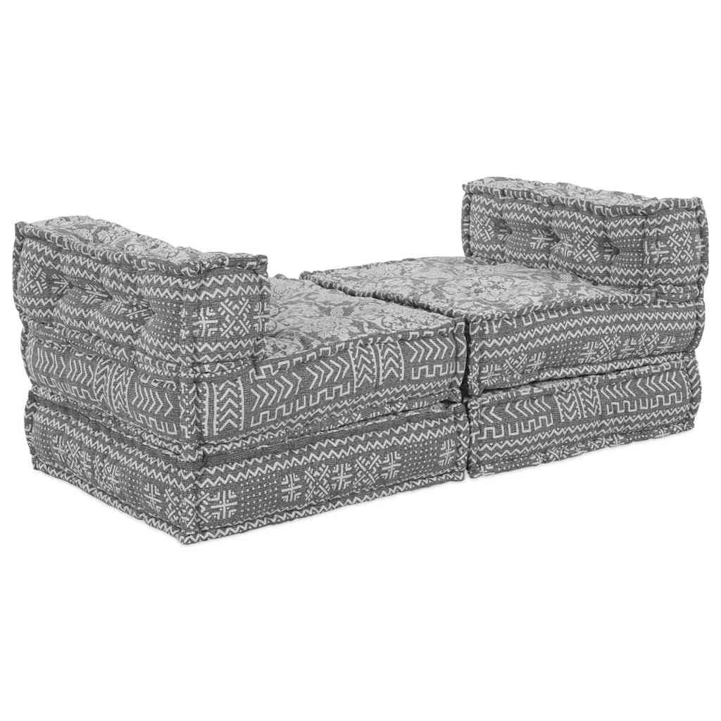 Modulair Sofabet 4 pcs Lichtgrijs Stof – afbeelding 6