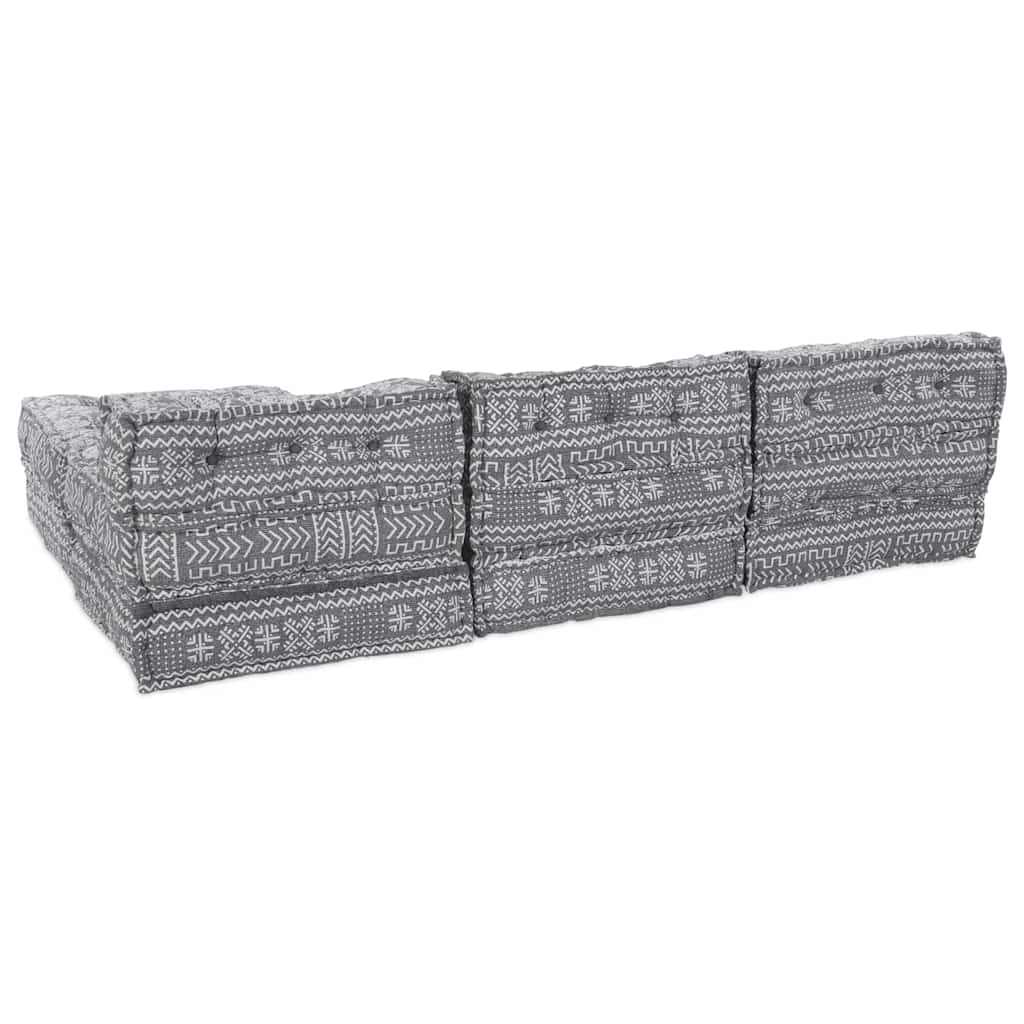 Modulair Sofabet 4 pcs Lichtgrijs Stof – afbeelding 8