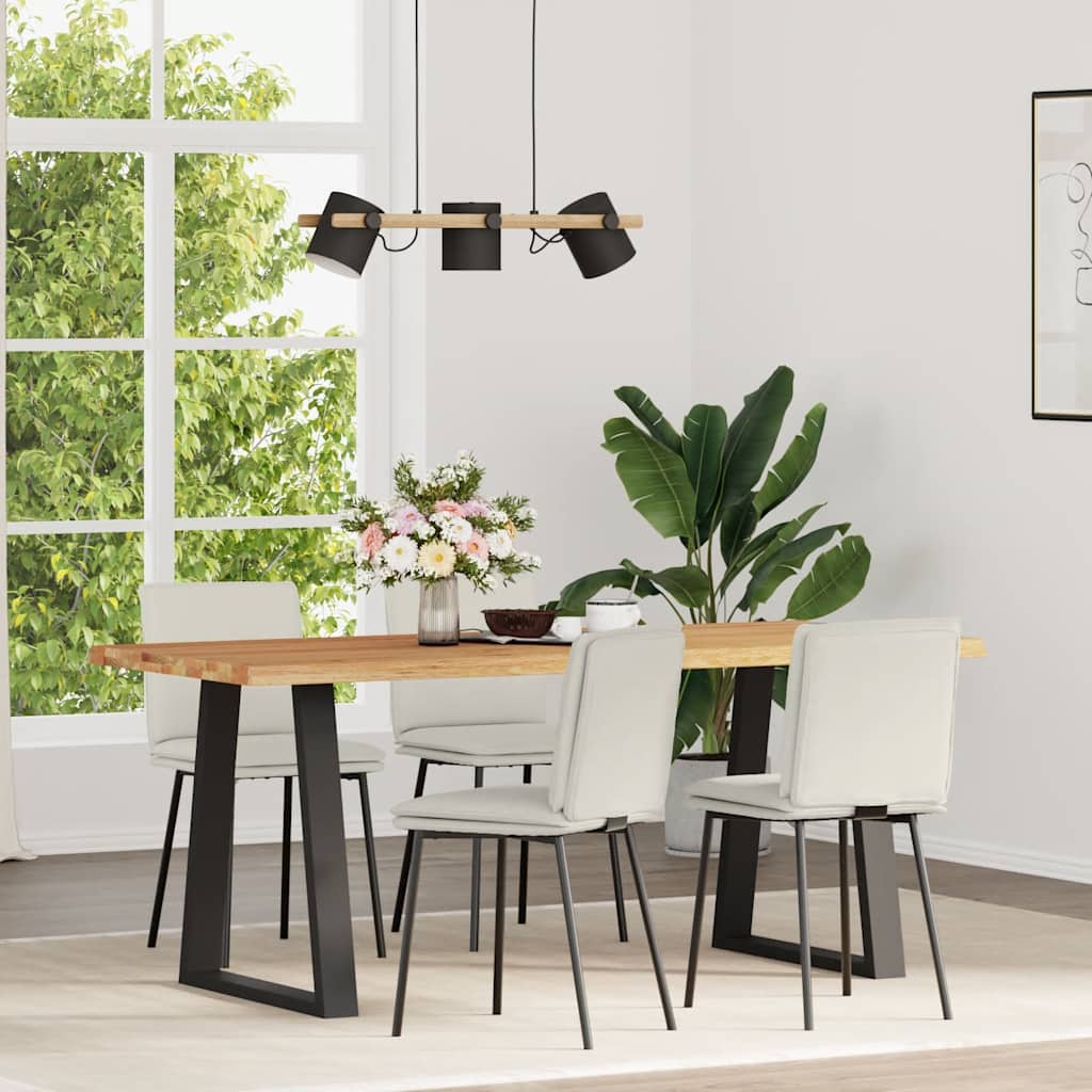 Eetkamerstoelen 4 st fluweel crèmekleurig