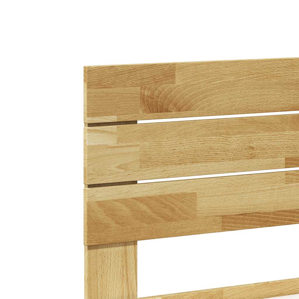 Bedframe hoofdeinde zonder matras 90x190 cm massief hout eiken – afbeelding 9