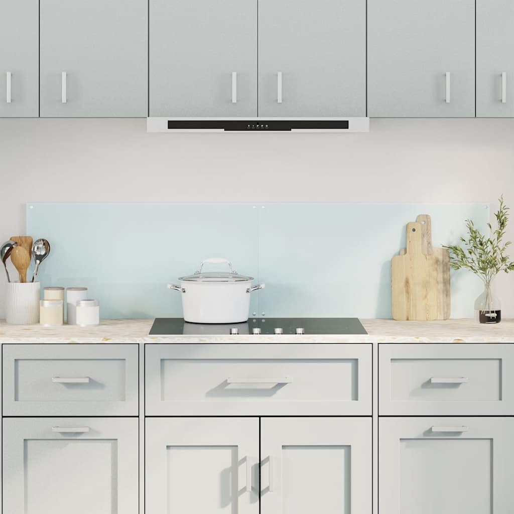 Spatschermen keuken 2 st 80x60 cm gehard glas wit