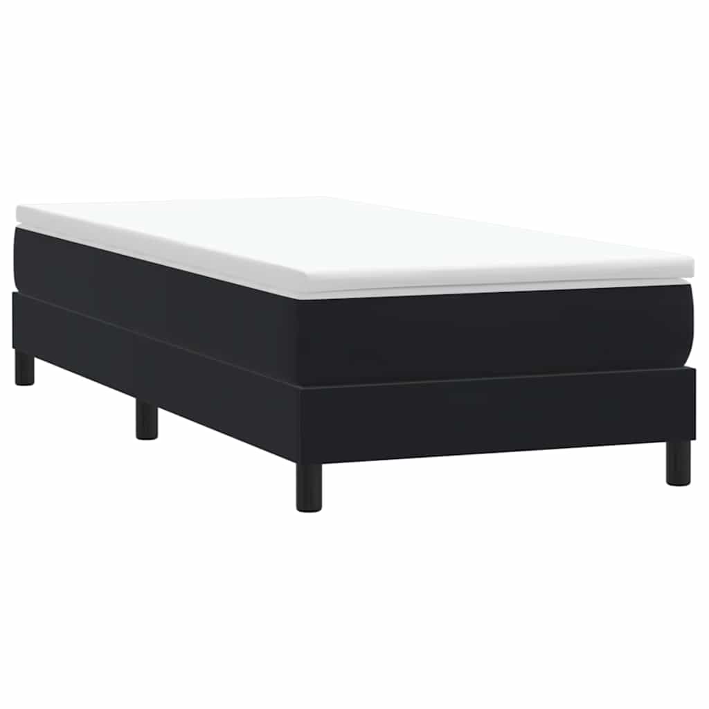 Boxspring zonder matras fluweel zwart 80x210 cm – afbeelding 1