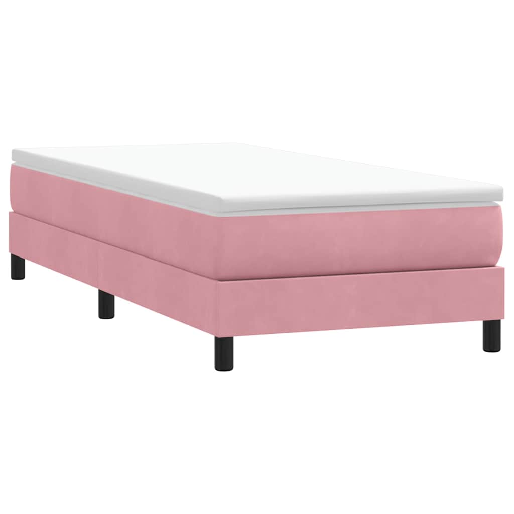 Boxspring zonder matras fluweel roze 80x210 cm – afbeelding 1
