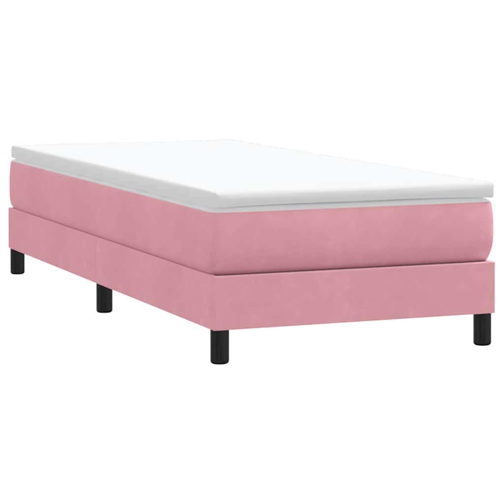 Boxspring zonder matras fluweel roze 100x210 cm – afbeelding 1