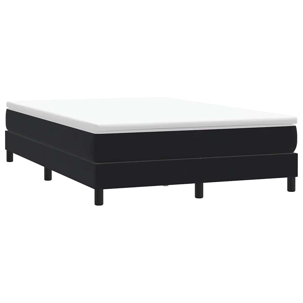 Boxspring zonder matras fluweel zwart 160x210 cm – afbeelding 1