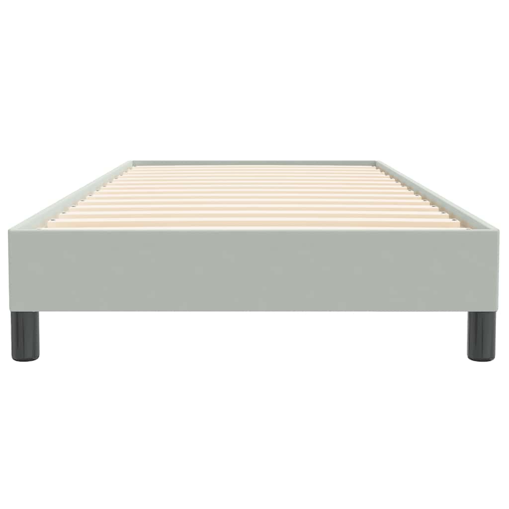 Boxspring zonder matras fluweel lichtgrijs 90x220 cm – afbeelding 5