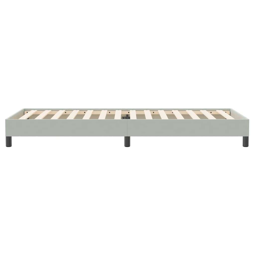 Boxspring zonder matras fluweel lichtgrijs 90x220 cm – afbeelding 6