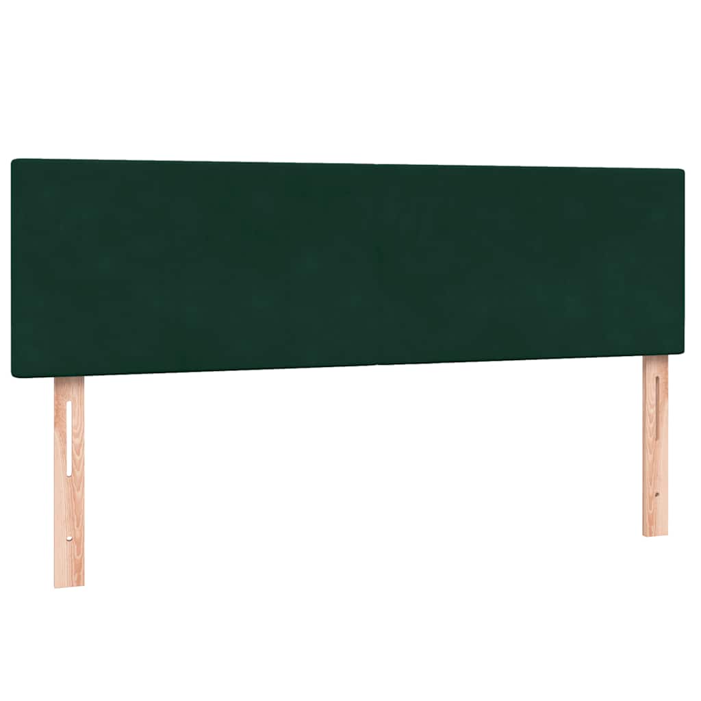 Boxspring met matras fluweel donkergroen 160x210 cm – afbeelding 6